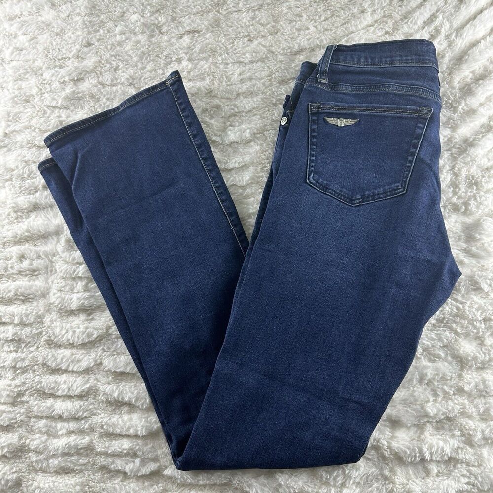 Rock & Republic Women’s Kasandra Dark Distressed Blue Boot Cut Stretch Jeans 10 - Picture 16 of 16